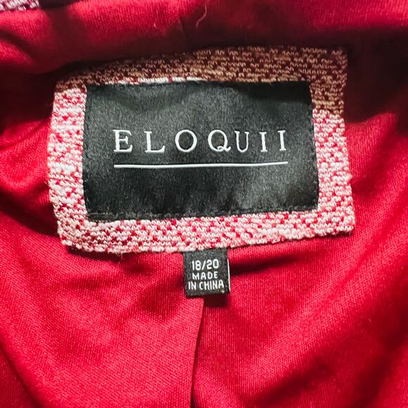 Eloquii Soft Heathered Moto Zip Up Jacket Size 18 20 Red - Picture 5 of 11